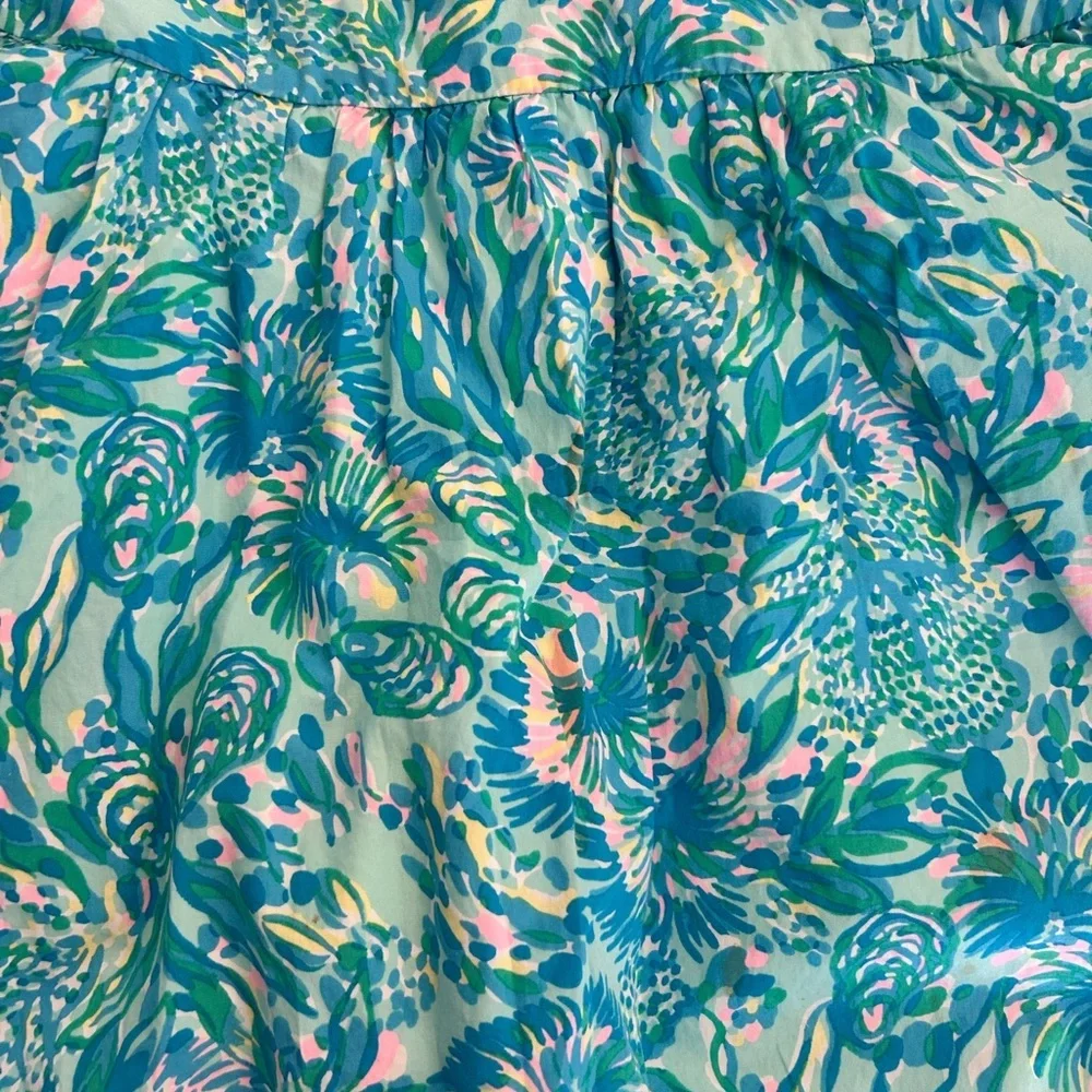 Lilly Pulitzer Andi Dress Girls Pop Up Peonies Floral Eyelet Shift Girls Size 10